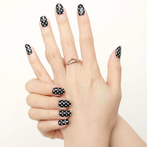 No need for more words. White polka dots on black undertone, this one is a forever classic.
