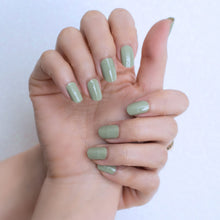 Load image into Gallery viewer, This set is not too dark or tropical. This olive green is earthy and pastel. It’s suitable for any season and all skin tones.
