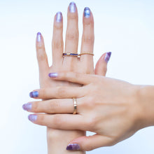 Load image into Gallery viewer, Inspired by a watercolour painting of orchid and lilac. When violet meet blue, it creates an energetic vibe. The light pearl undertone makes your hands glow. 