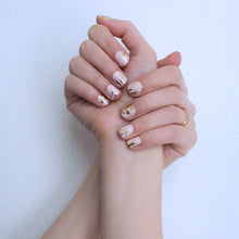 Load image into Gallery viewer, Soon you will discover the beauty of gold foil on this sunset peach undertone. This set is noticeable and people will wonder where you get the good taste from.   What’s special: Gold foil.