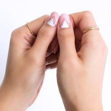Load image into Gallery viewer, This set is so dreamy with diamond shape designs on a transparent background. Flamingo pink is the main colour tone. Can be worn day or night but don’t be surprised if you draw too many compliments.
