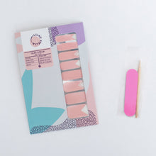 Load image into Gallery viewer, This set is so dreamy with diamond shape designs on a transparent background. Flamingo pink is the main colour tone. Can be worn day or night but don’t be surprised if you draw too many compliments.