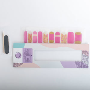 This set has brought leopard print to another level with its gold glitters and hot pink combination. If you want to create a more mature look, try to use this as an overlay on solid colour.   What’s special: Glitters and overlay. - package