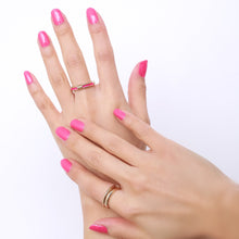 Load image into Gallery viewer, The sweet rose-pink set is bold and energetic.  This colour is also sweet and charming. It is indeed priceless.  Something different: try wearing it with our overlay collection on top. Check out the second image for an inspiration. 